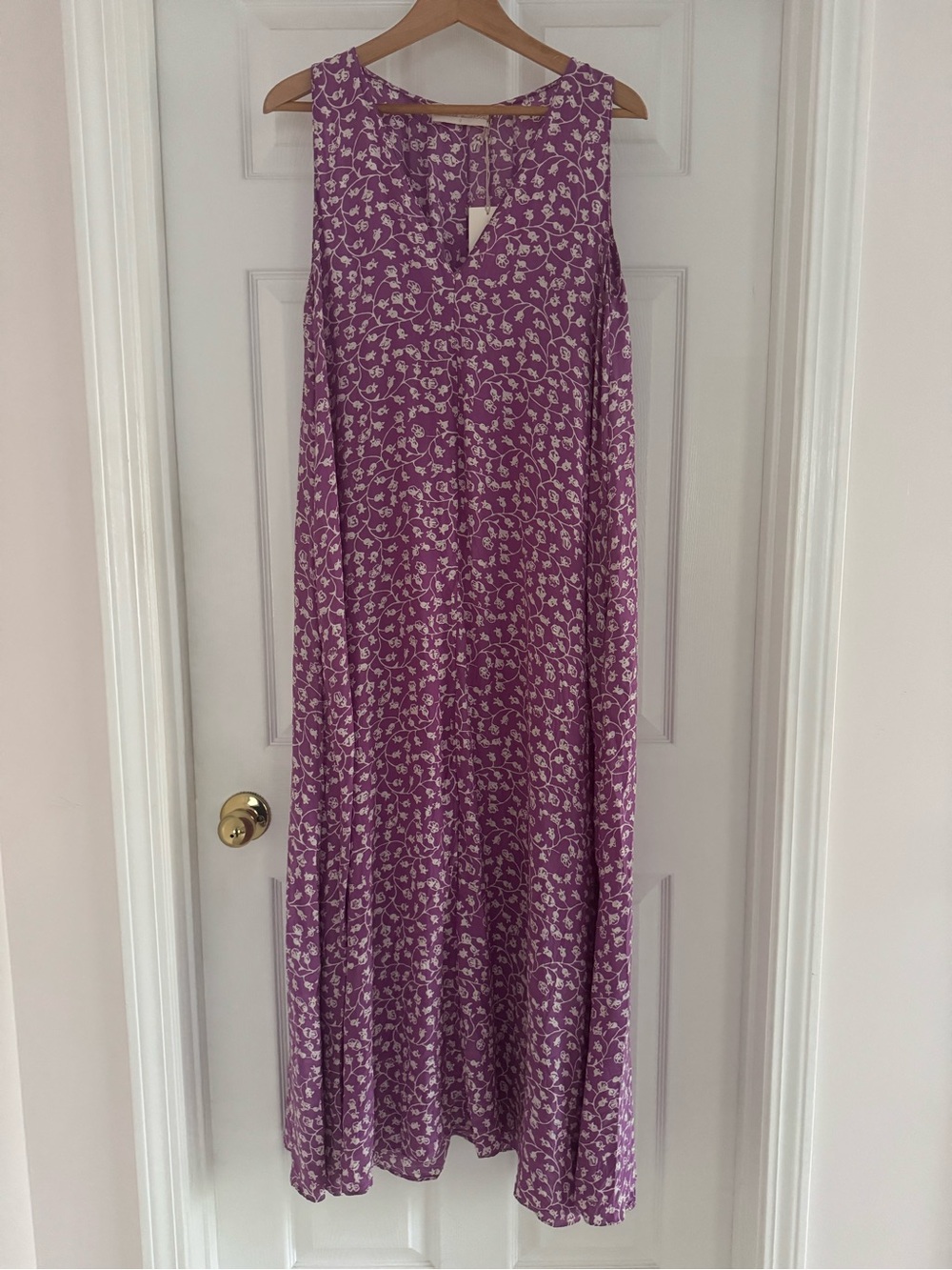 Natalie Martin Tova Maxi Dress in 100% Silk - size Small